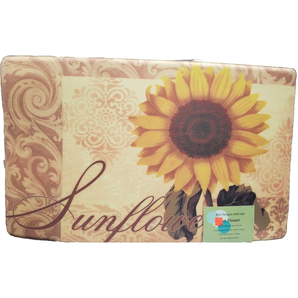 Anti-Fatigue Printed PVC Floor Mat (18"x30") THE SUNFLOWER # 2, Achim
